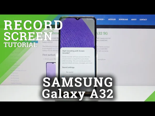 Video thumbnail for How to Record Screen in SAMSUNG Galaxy A32 – Save Displayed Content