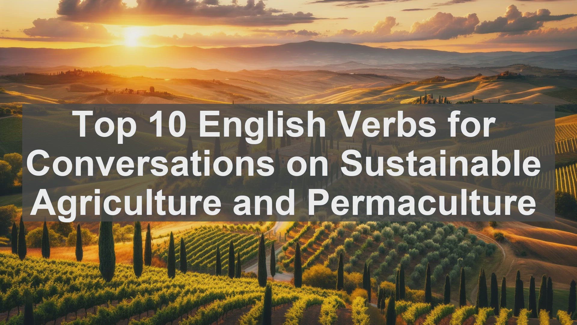 'Video thumbnail for Top 10 English Verbs for Conversations on Sustainable Agriculture and Permaculture'
