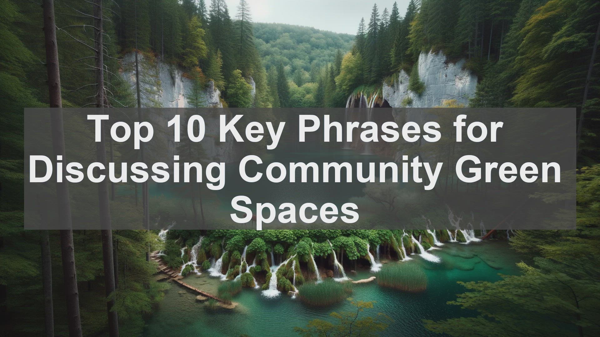 'Video thumbnail for Top 10 Key Phrases for Discussing Community Green Spaces'