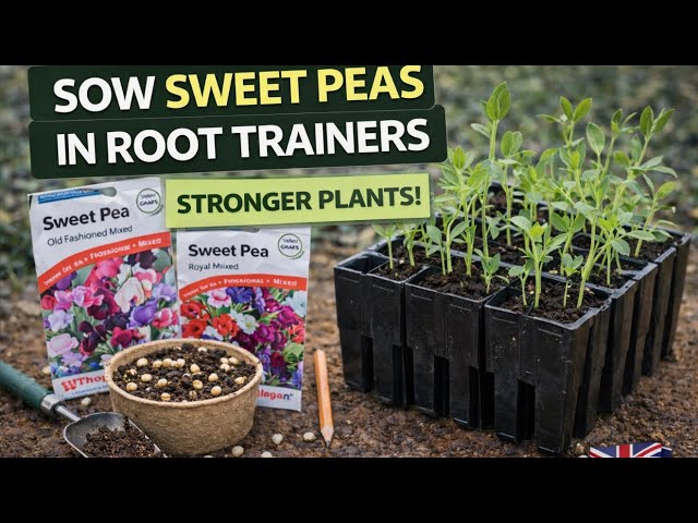 Video thumbnail for How to Sow Sweet Peas in Root Trainers | Stronger Plants and Better Flowers UK Guide