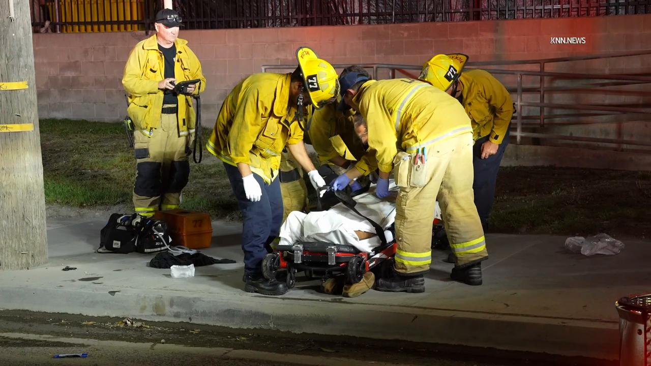 Video thumbnail for US, Los Angeles: Sun Valley Pedestrian Injured in Hit-and-Run Incident.