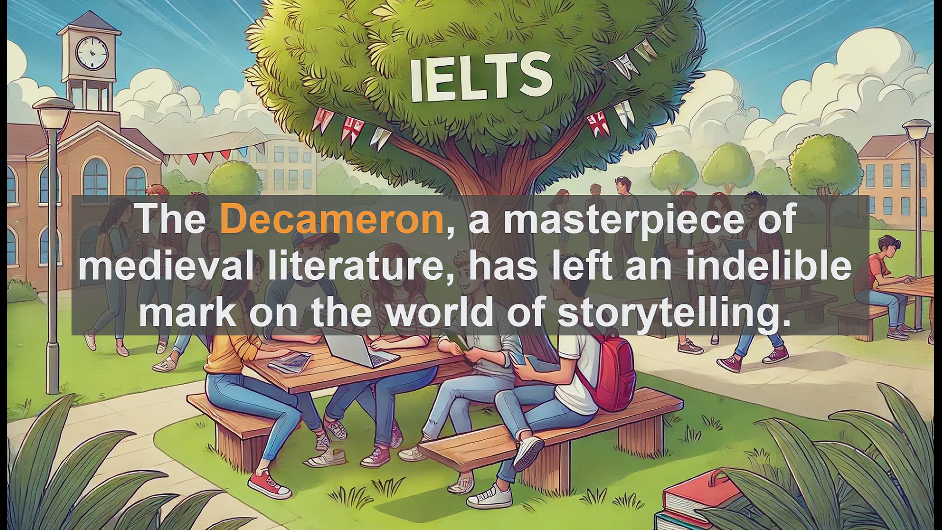 'Video thumbnail for 2000 Must Know IELTS 9.0 Vocabulary - The Decameron: A Literary Masterpiece Explained'
