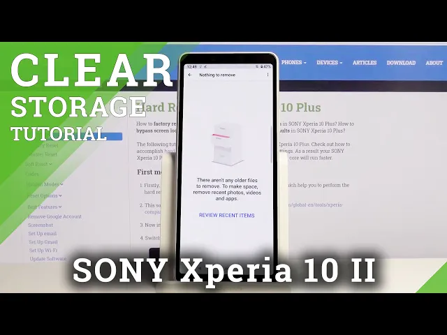 Video thumbnail for How to Clean Up Storage in SONY Xperia 10 II – Optimize Phone