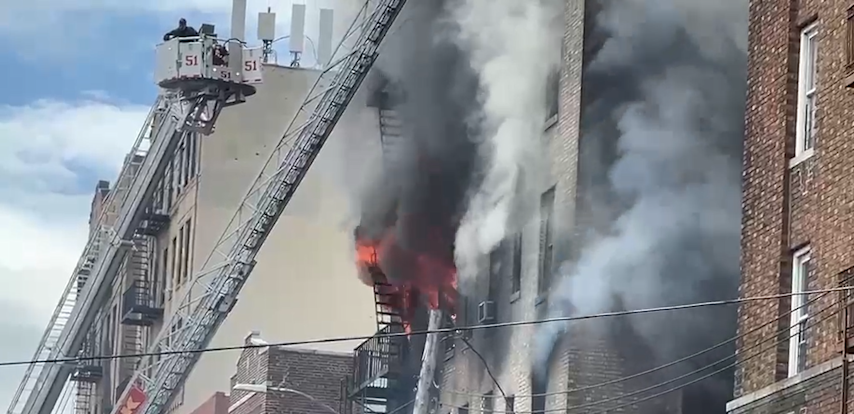 Video thumbnail for Eleven injured after flames erupt at Norwood apartment building