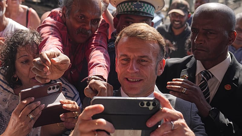 Video thumbnail for Macron returns to Africa, starting tour in Mauritius with promise of “win-win” ties