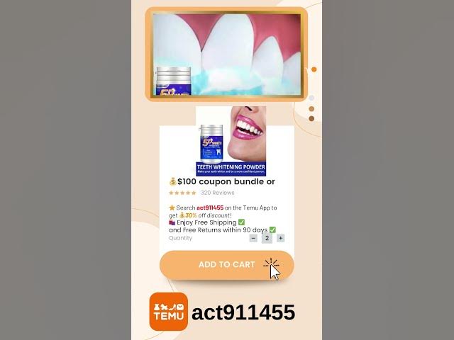 Video thumbnail for 🛍️ 5D White Tooth Powder, Tooth Deep Cleaning Powder