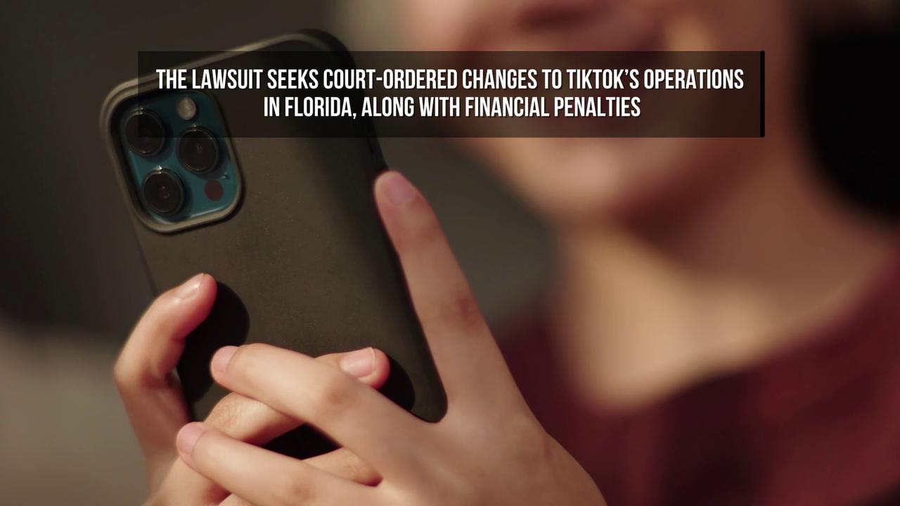 Video thumbnail for Florida Sues TikTok Over Alleged Violations of Child Safety Law.