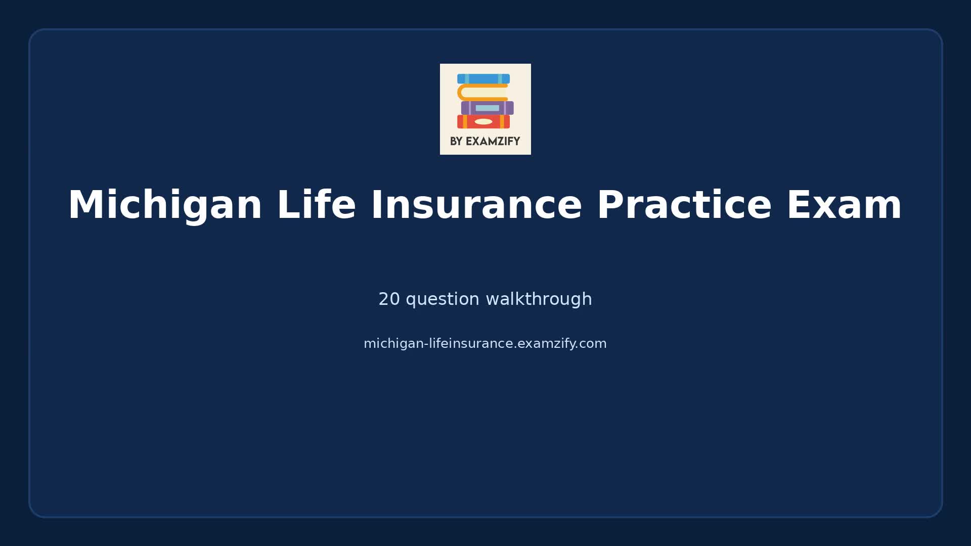 Video thumbnail for Michigan Life Insurance Practice Exam