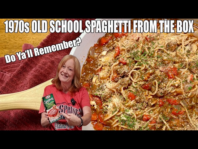 Video thumbnail for OLD SCHOOL SPAGHETTI FROM THE BOX A 1970s Favorite Meal of Mine with Ground Beef