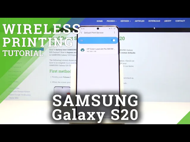Video thumbnail for How to Connect Printer in SAMSUNG Galaxy S20 –Wireless Printing
