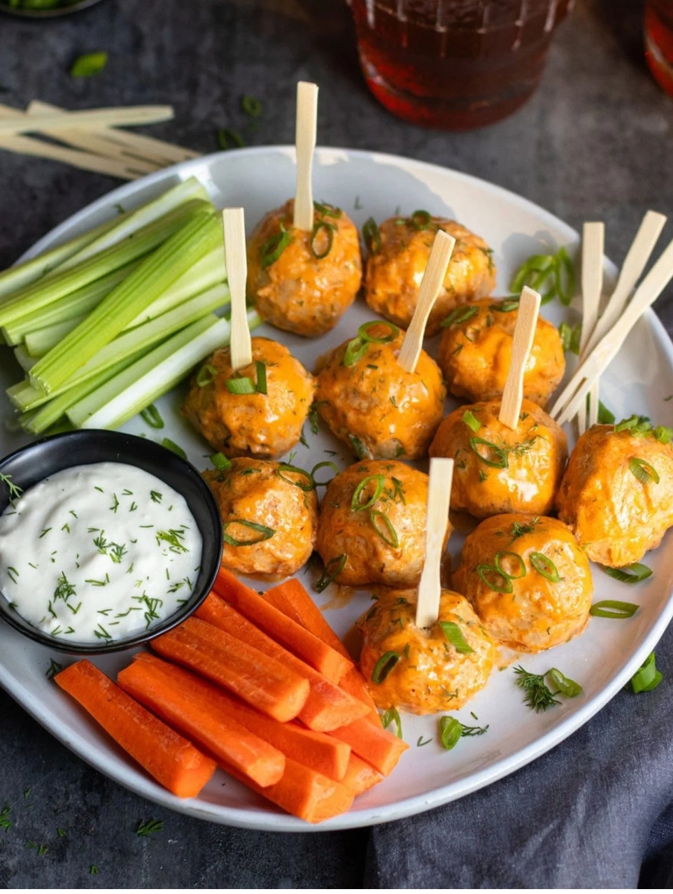 'Video thumbnail for Buffalo Chicken Meatballs Recipe '