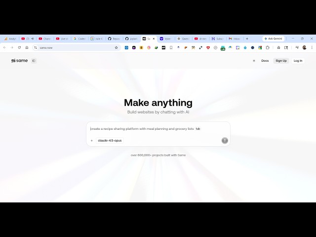 Video thumbnail for This same.new AI Coding Builder & Agent is INSANE to Build & Deploy Full Stack Apps From Prompt FREE