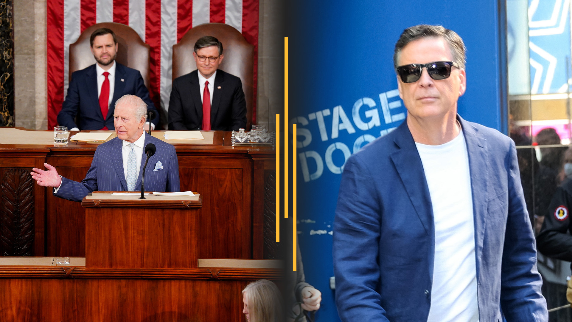 Video thumbnail for King Charles warns against US isolation; Comey indicted over social media post