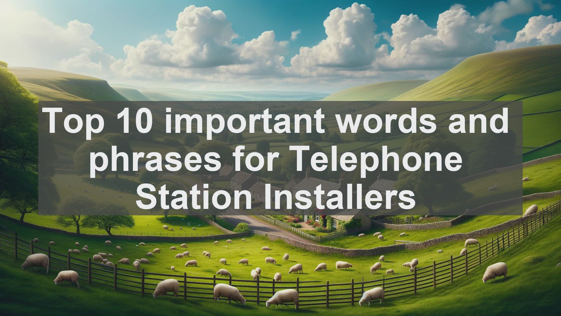 'Video thumbnail for Top 10 important words and phrases for Telephone Station Installers'