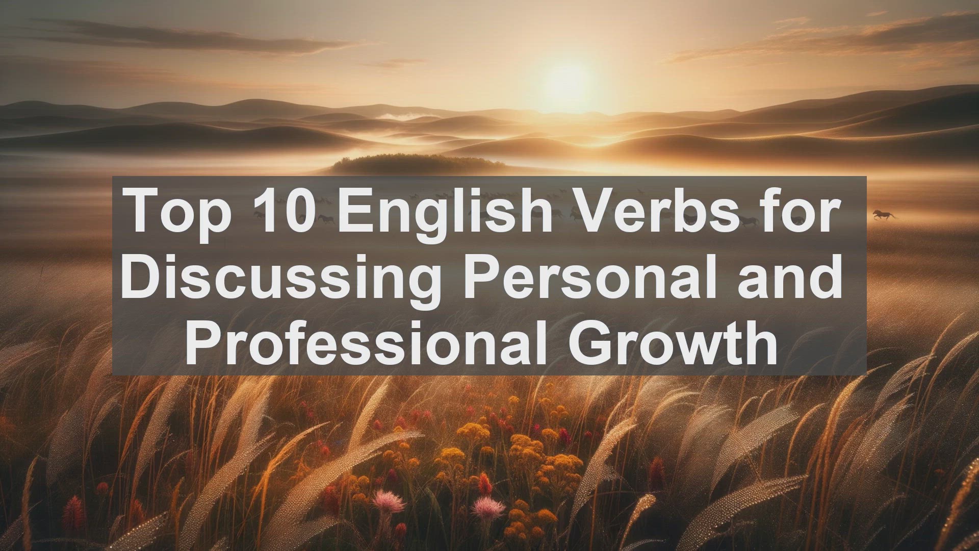 'Video thumbnail for Top 10 English Verbs for Discussing Personal and Professional Growth'