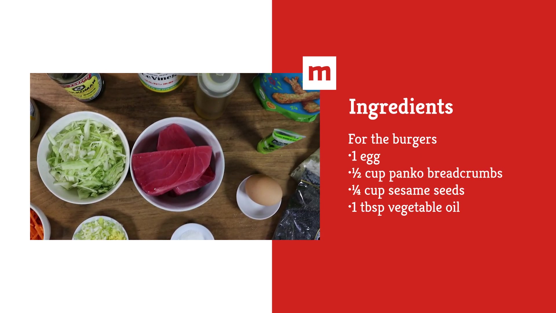 'Video thumbnail for Sesame-Seared Ahi Tuna Burger Recipe'