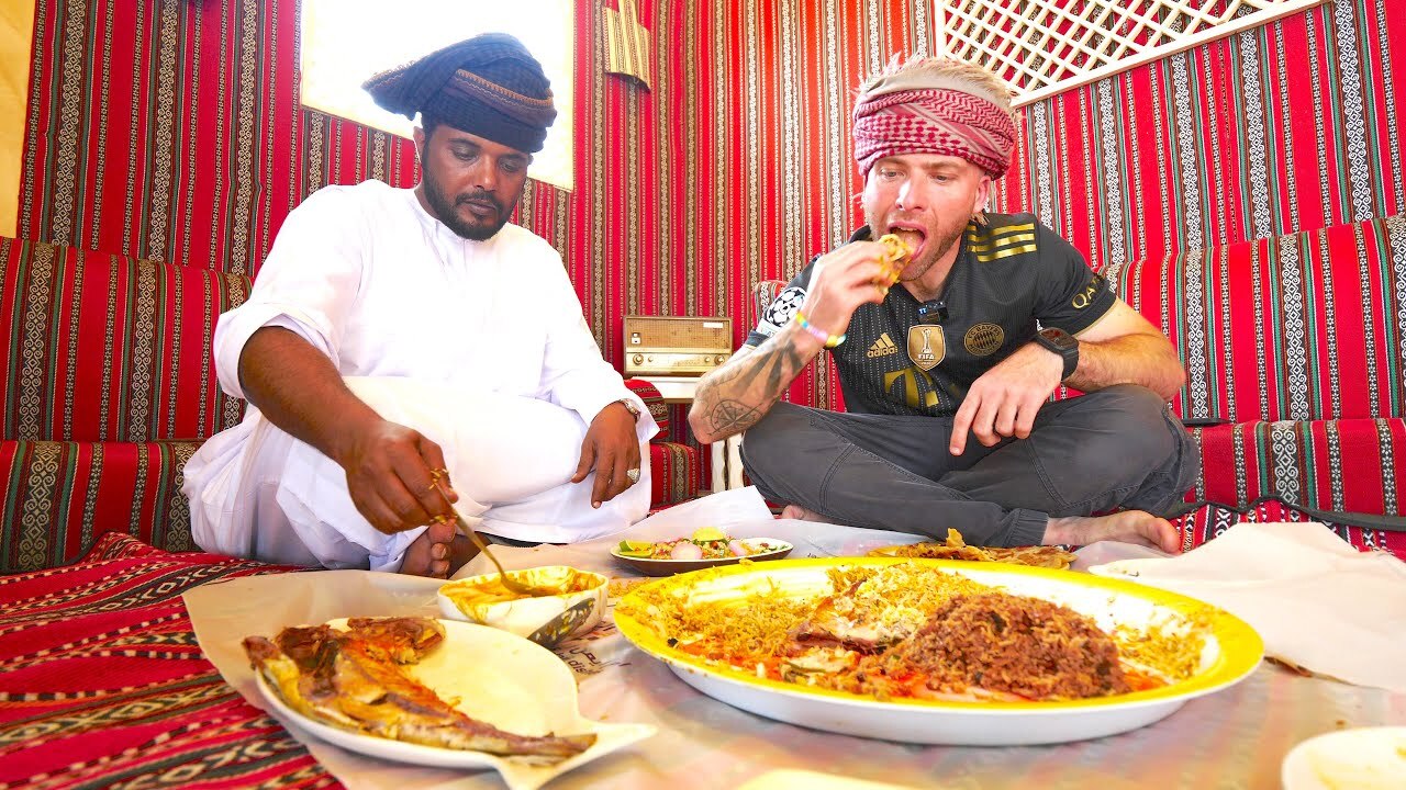 Video thumbnail for Local SOUTH OMANI FOOD - Tuna Biryani & Coconut Fish Curry in Taqah, Oman!!