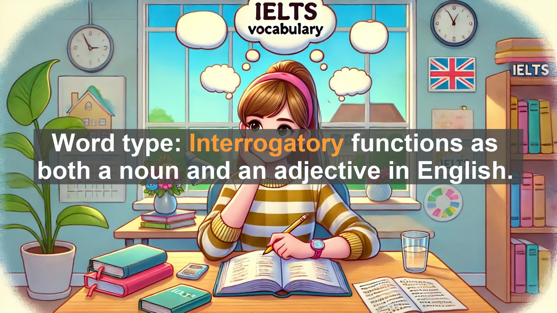 'Video thumbnail for 5000 Must Know IELTS 8.0 Vocabulary - IELTS Vocabulary: Understanding 'Interrogatory' for a Higher Band Score'