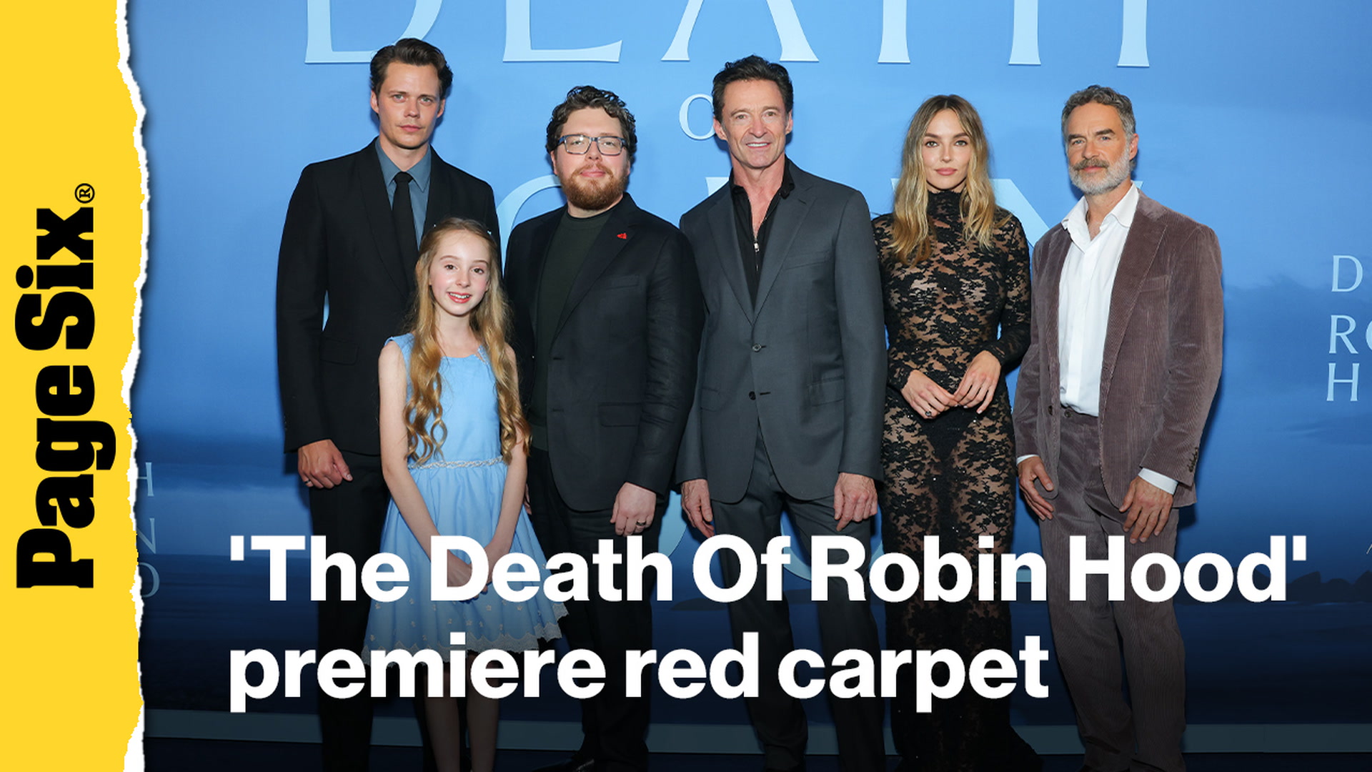 Video thumbnail for Hugh Jackman, Jodie Comer, Bill Skarsgård and more attend 'The Death Of Robin Hood' premiere