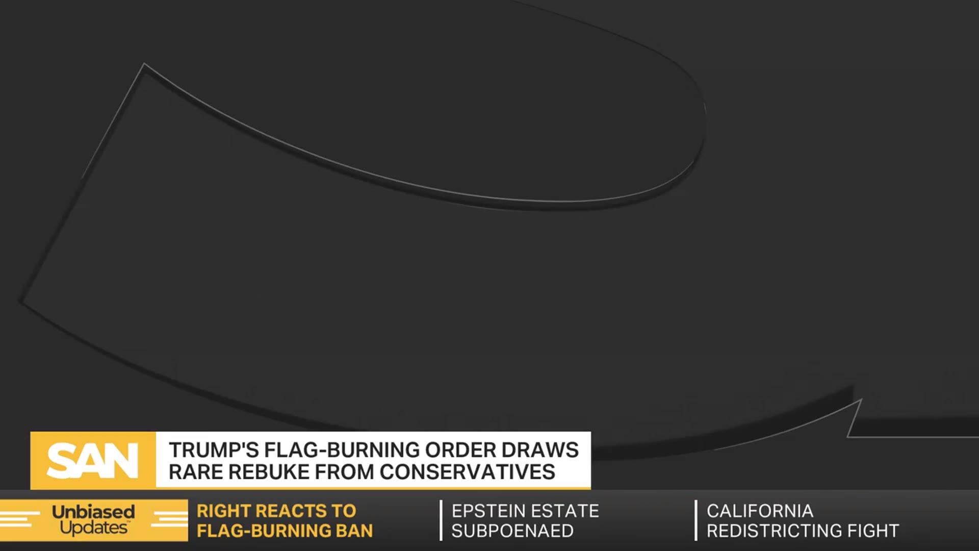 'Video thumbnail for Trump's flag-burning order draws rare rebuke from conservatives'