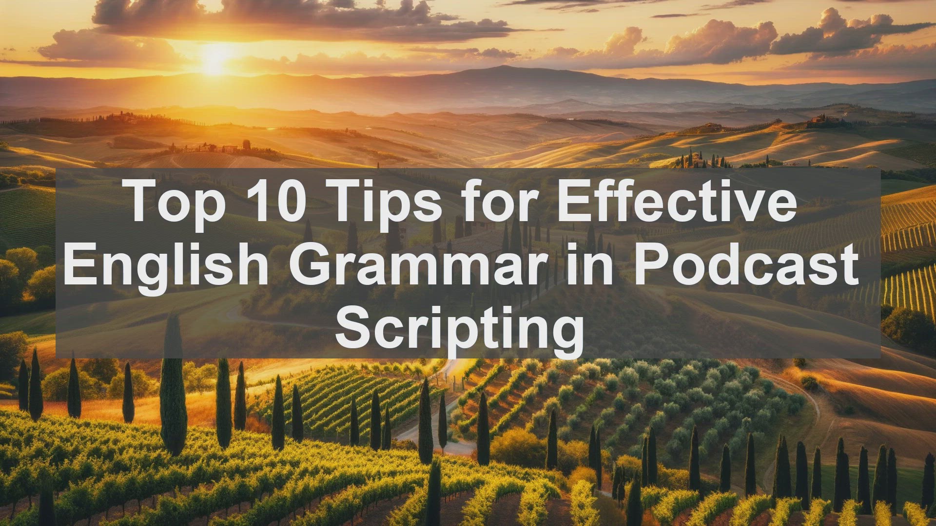 'Video thumbnail for Top 10 Tips for Effective English Grammar in Podcast Scripting'