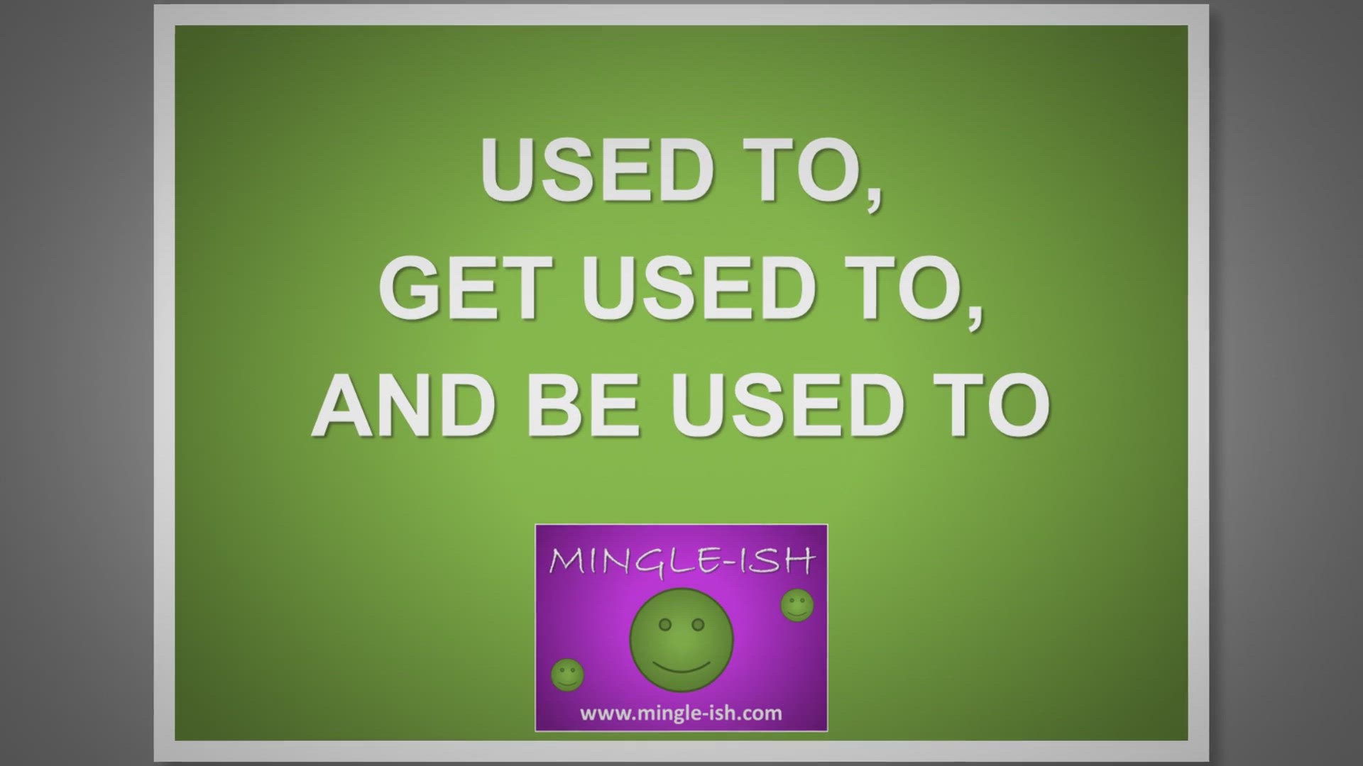 'Video thumbnail for Used To vs Get Used To vs Be Used To: Grammar Lesson'