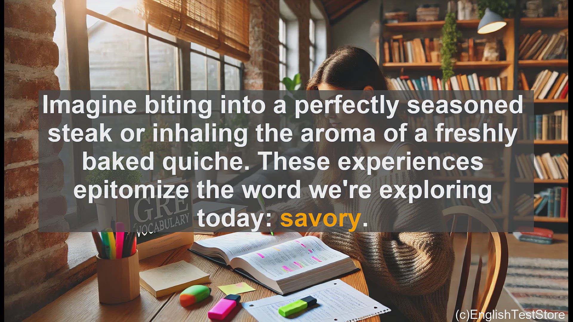 'Video thumbnail for GRE Vocabulary Lesson: Savory - Exploring the Flavorful and Respectable'