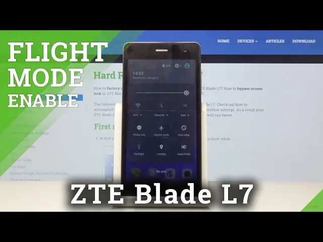 Video thumbnail for How to Activate Airplane Mode in ZTE Blade L7 – No Connection