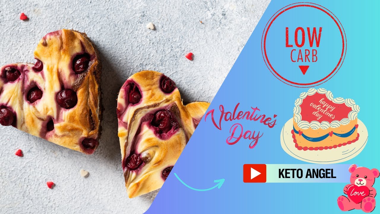 'Video thumbnail for Valentine's day low carb Cake recipe:Keto Cupid's Cake; video blog'