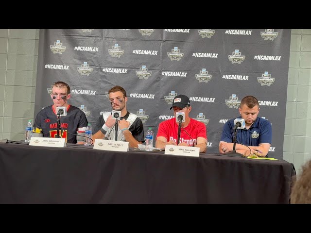 Video thumbnail for Post Game - Maryland Lacrosse meets with the media after their 2024 National Championship Game loss