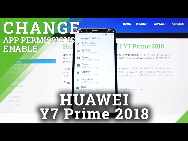 Video thumbnail for How to Change App Permissions in Huawei Y7 Prime 2018 - Enter App Permissions Settings