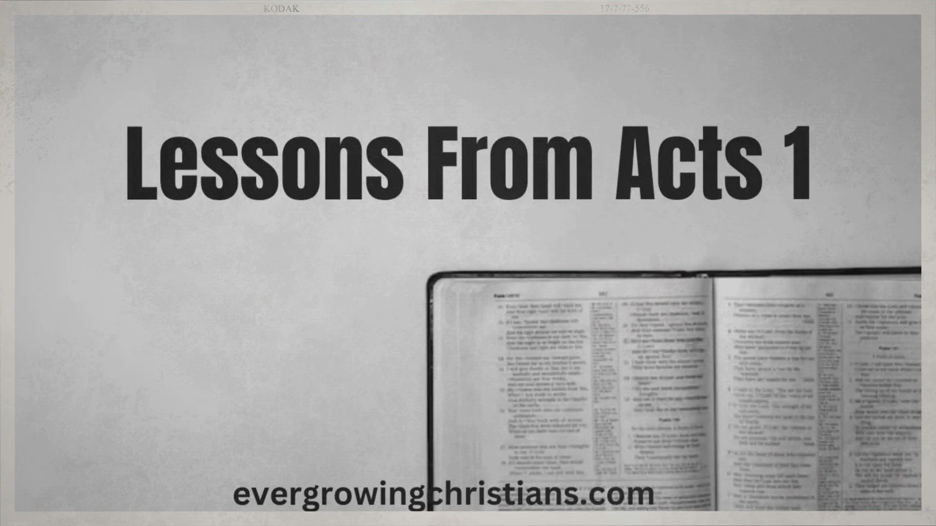 Video thumbnail for 12 Practical Lessons From Acts 1: Applying Acts 1 To Your Daily Life