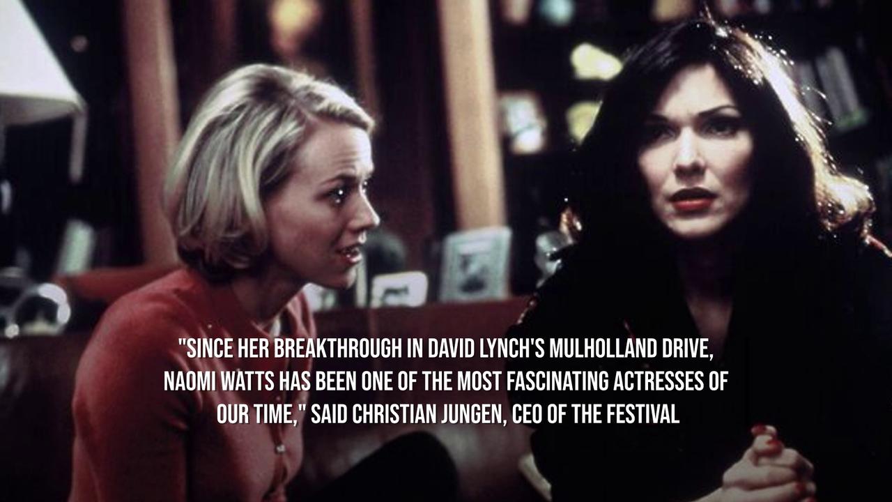 Video thumbnail for Naomi Watts to receive Golden Eye Award at Zurich Film Festival.