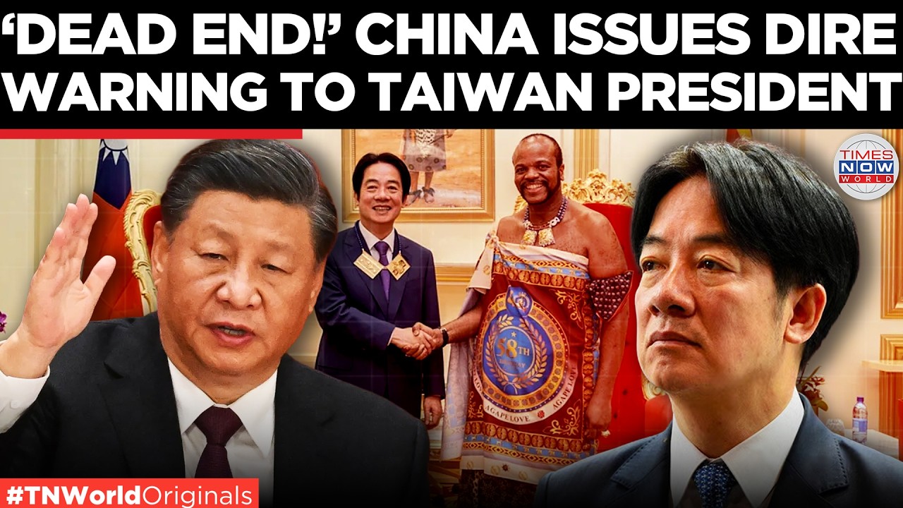 Video thumbnail for ‘Sneaked Onto Plane!’ China Mocks Taiwan Leader Lai Over Secret Africa Trip | Times Now World