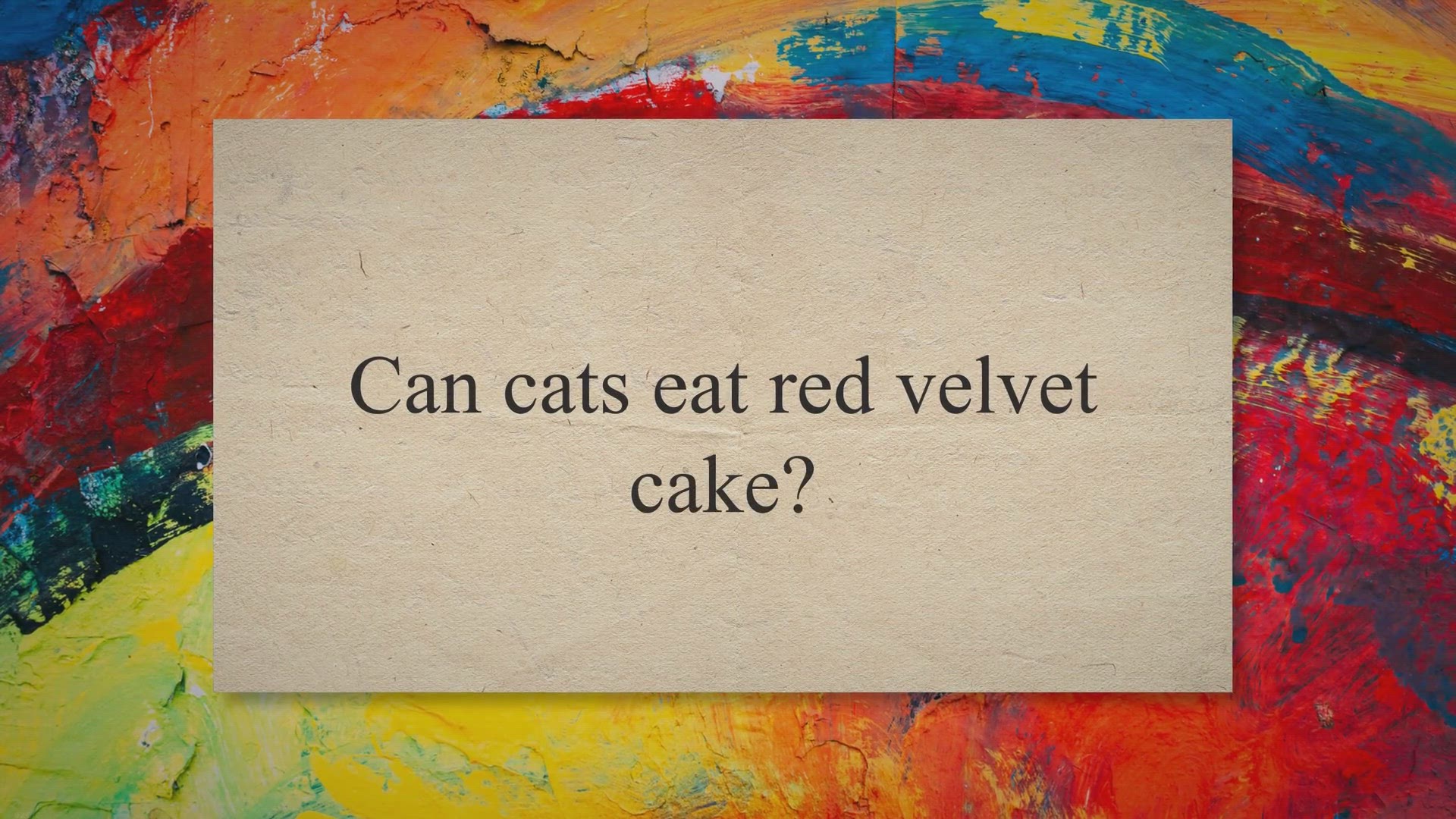 Video thumbnail for Can Cats Eat Red Velvet Cake? - HomeID