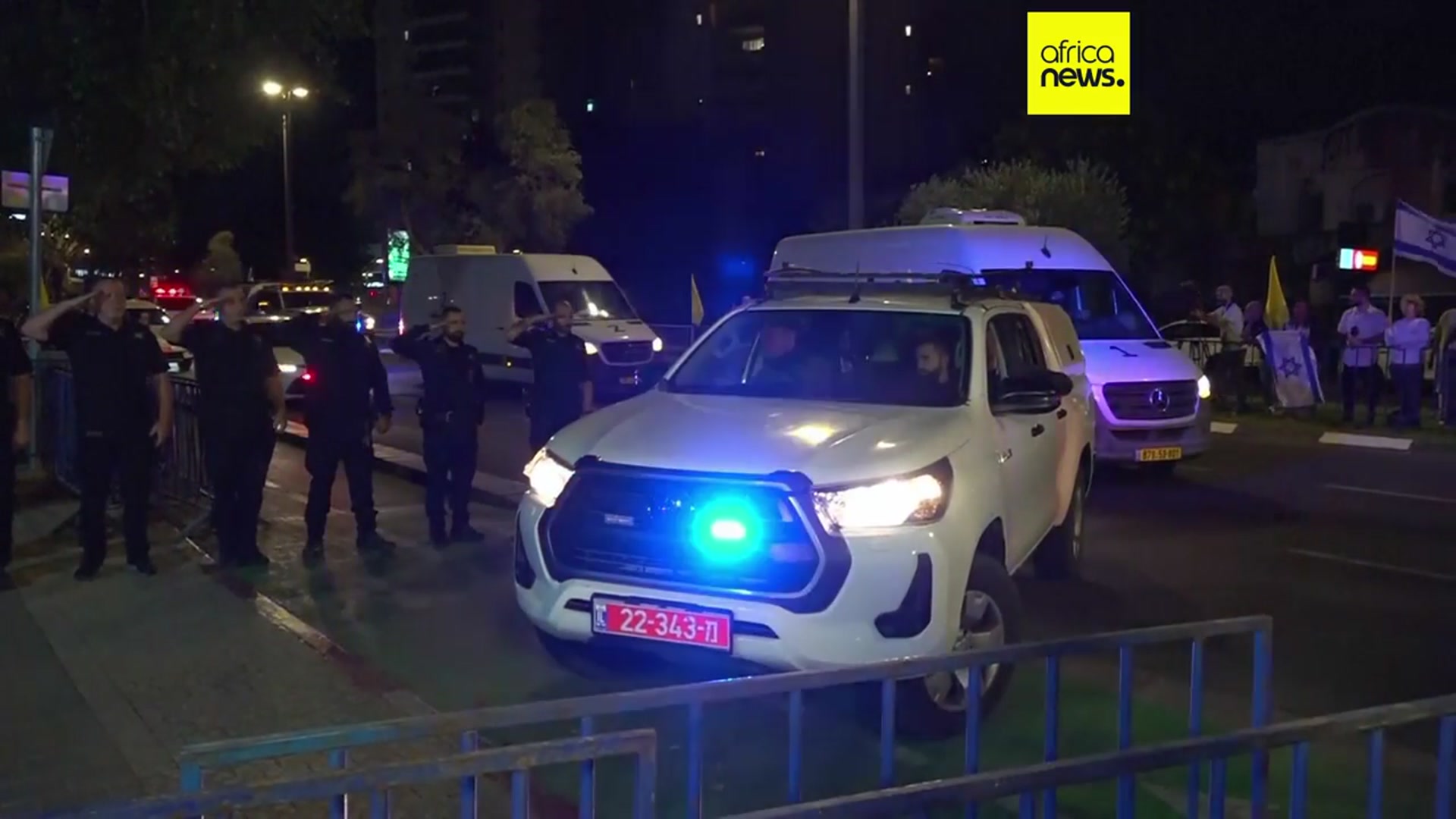 'Video thumbnail for Remains of four more hostages handed over by Hamas arrive in Israel'