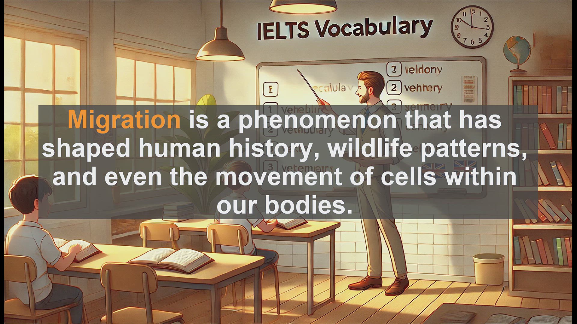 'Video thumbnail for 5000 Must Know IELTS 8.0 Vocabulary - Understanding Migration: Key Vocabulary for IELTS Success'