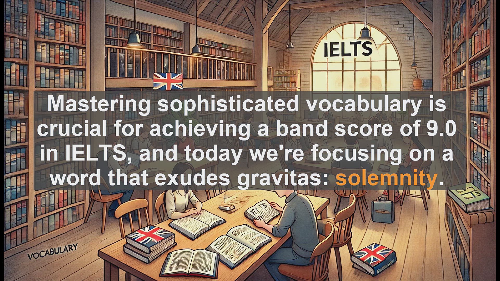 'Video thumbnail for 2000 Must Know IELTS 9.0 Vocabulary - IELTS Vocabulary: Understanding and Using 'Solemnity''