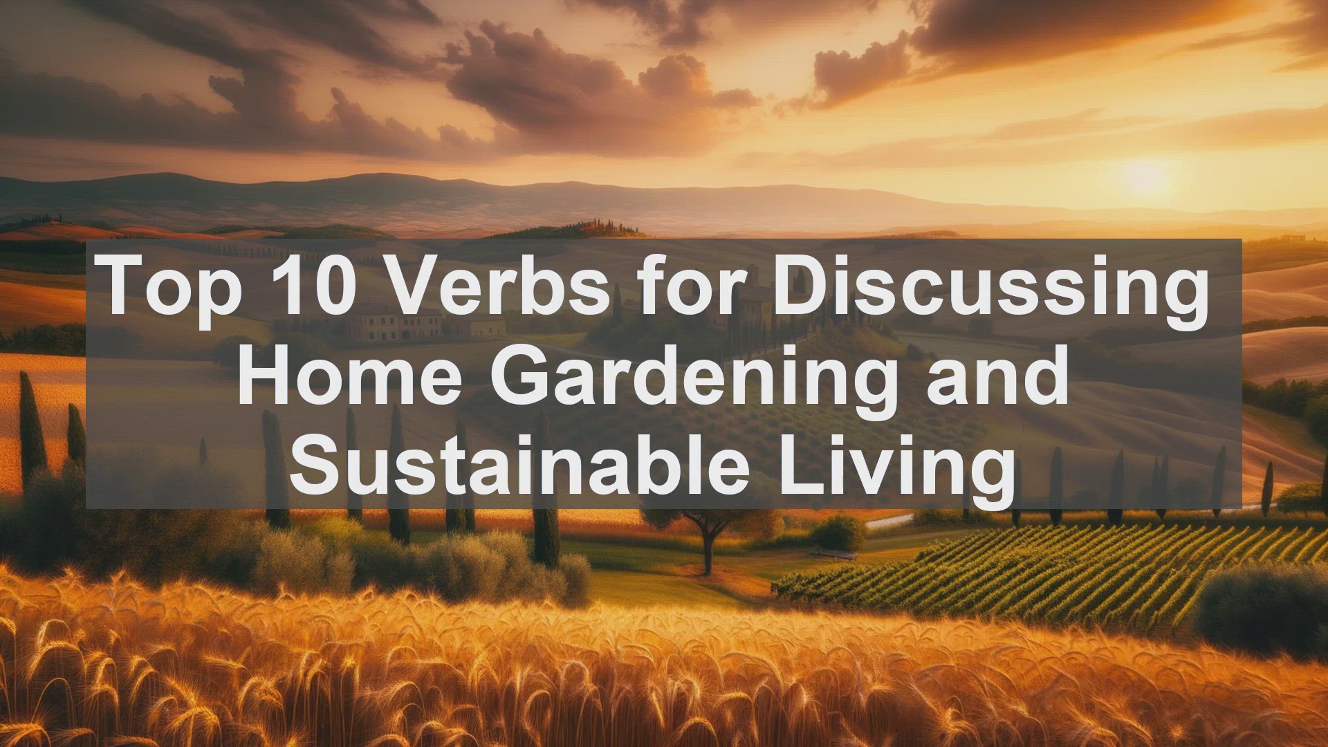 'Video thumbnail for Top 10 Verbs for Discussing Home Gardening and Sustainable Living'