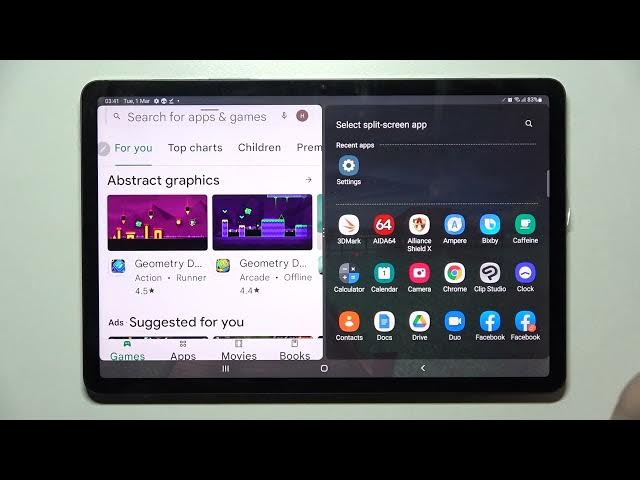 Video thumbnail for Samsung Galaxy Tab S8 - How To Enter Split Screen