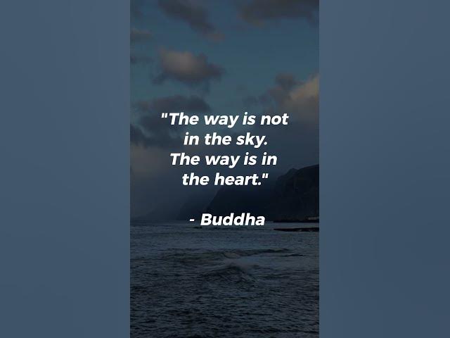 Video thumbnail for The way is not in the sky. The way is in the heart...#zenquotes #shorts