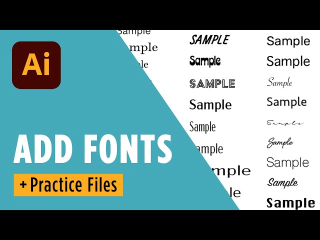 Video thumbnail for How to Add Fonts in Adobe Illustrator (Adobe Fonts + Google Fonts)
