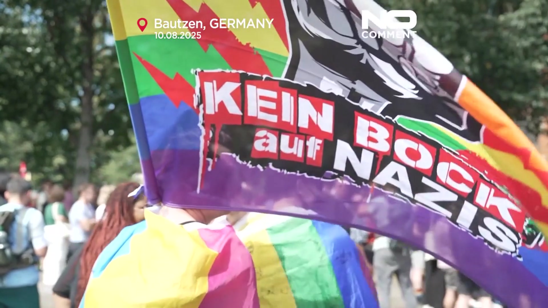 'Video thumbnail for Bautzen Pride goes ahead under police guard after threats'