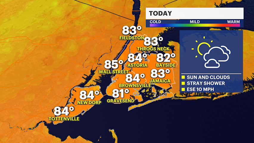 Video thumbnail for A stray shower returns this afternoon in Brooklyn