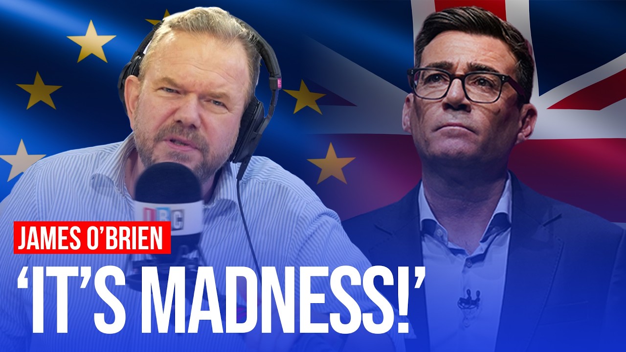 Video thumbnail for Burnham reopens Brexit debate: Why is James O'Brien not excited?