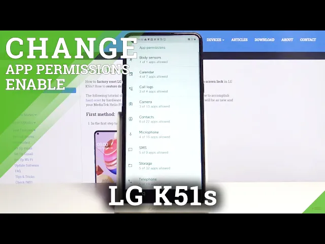 Video thumbnail for How to Enter App Permissions in LG K51s – Find App Permissions Section