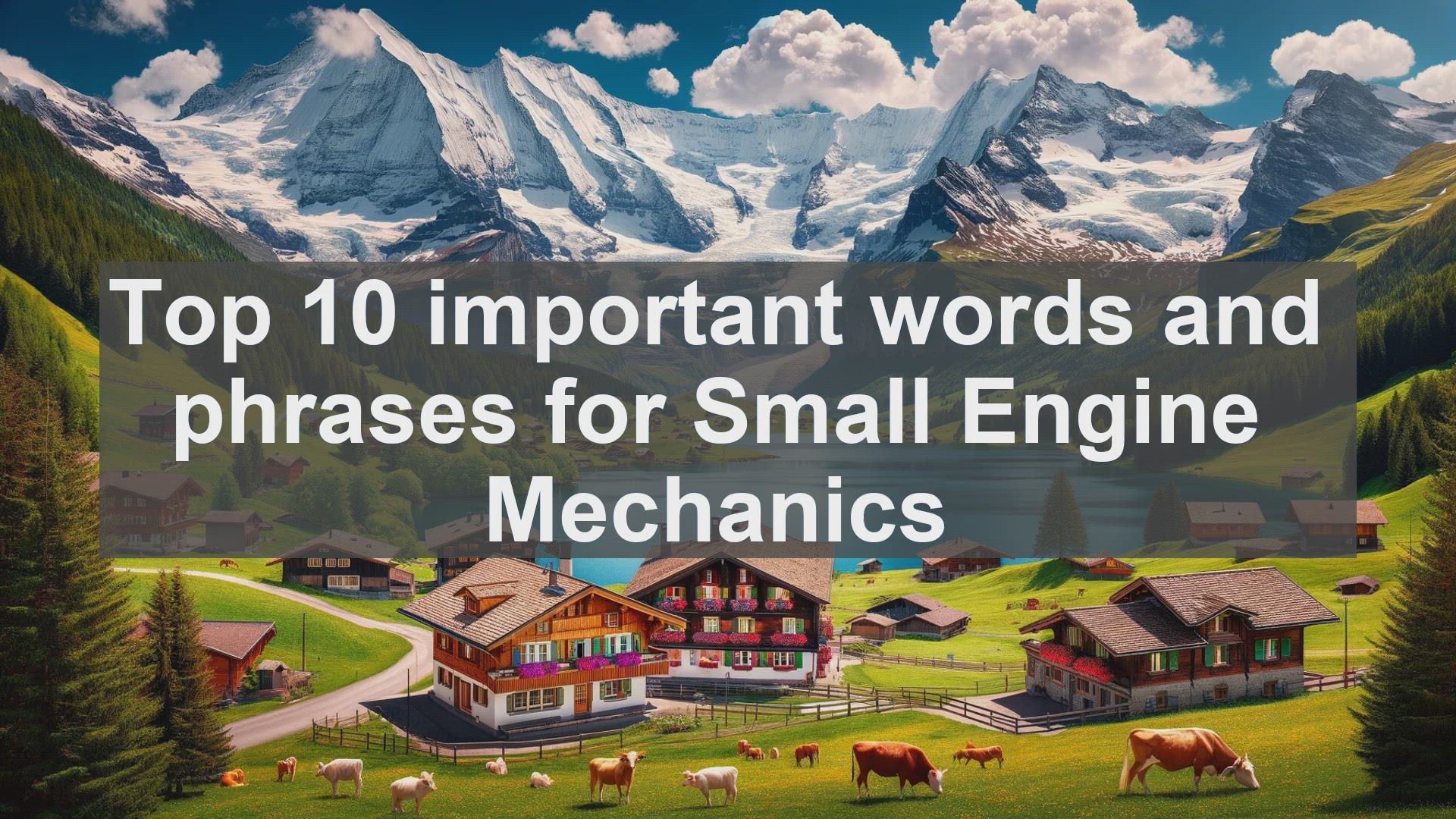 'Video thumbnail for Top 10 important words and phrases for Small Engine Mechanics'
