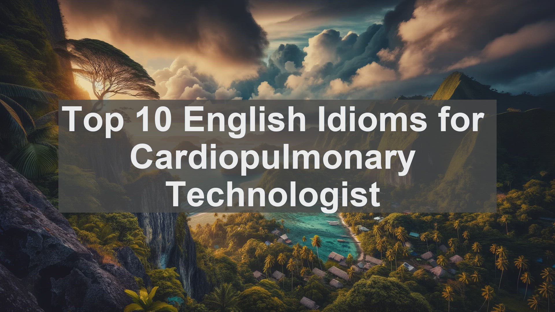 'Video thumbnail for Top 10 English Idioms for Cardiopulmonary Technologist'