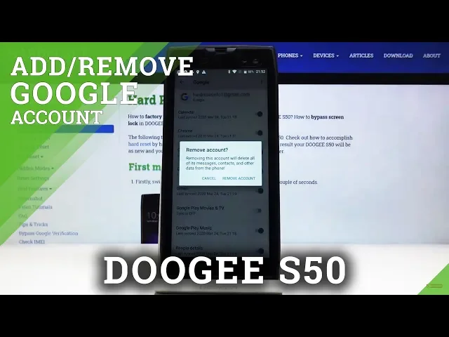 Video thumbnail for How to Add Google Account to DOOGEE S50 – Remove Google User