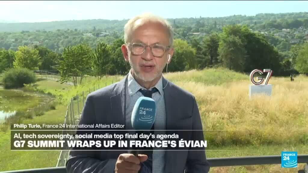 Video thumbnail for AI and tech sovereignty top last day of G7 summit in Evian